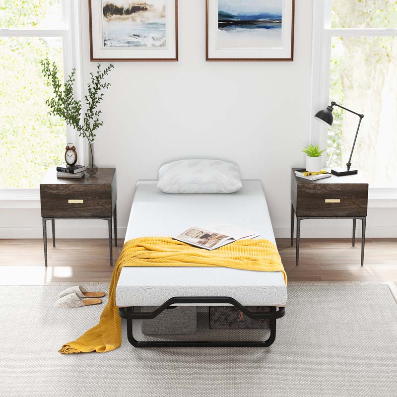 Twin_Size_Folding_Bed_with_Foam_Mattress_and_Lockable_Wheels-2